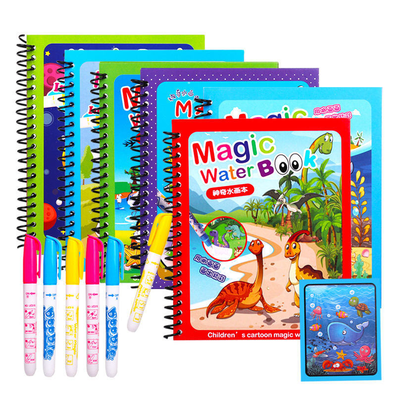 Reusable Water Magic Coloring Book - Herbruikbare schilderkunst Magisch waterboek Leuke cartoondieren