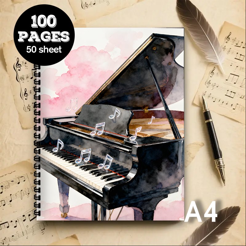 Blank Sheet Music Notebook - A4-formaat, muzieknotitieboekje, multifunctioneel notenboek, geschikt voor