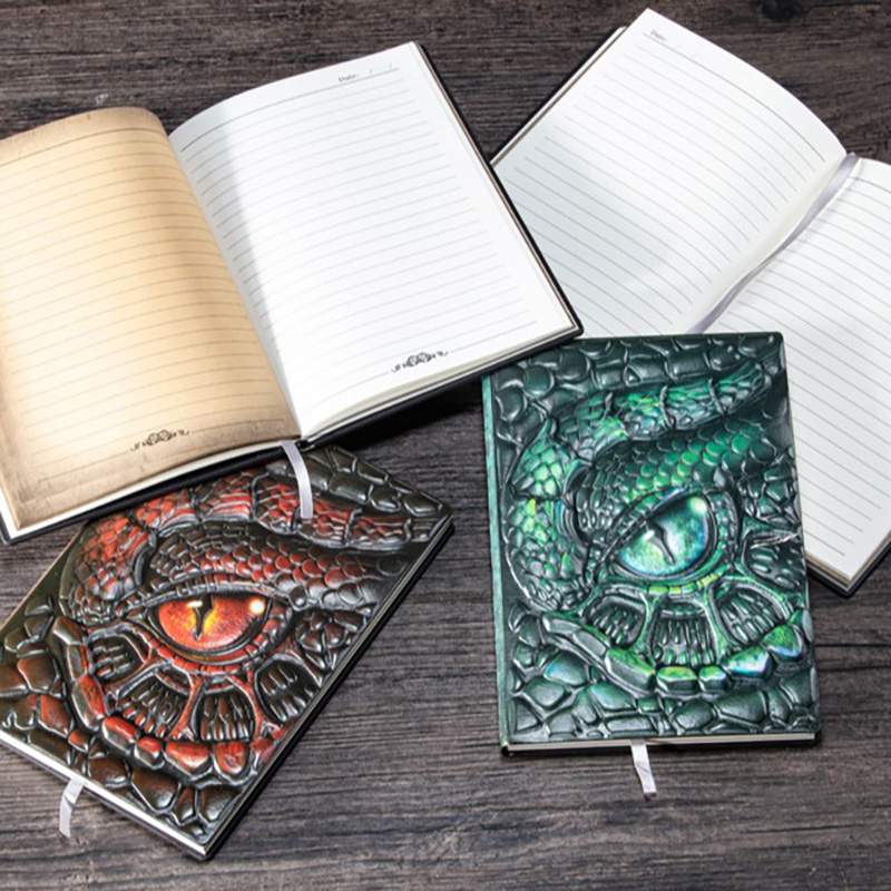 A5 3D-reliëfdrakenoog-notitieb - Vintage Leather Journal Notebook recensie en prijs